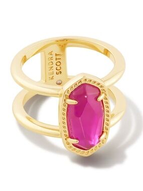 Kendra Scott Elyse Gold Ring in Azalea Illusion / Size 6 / NWT & In Bag